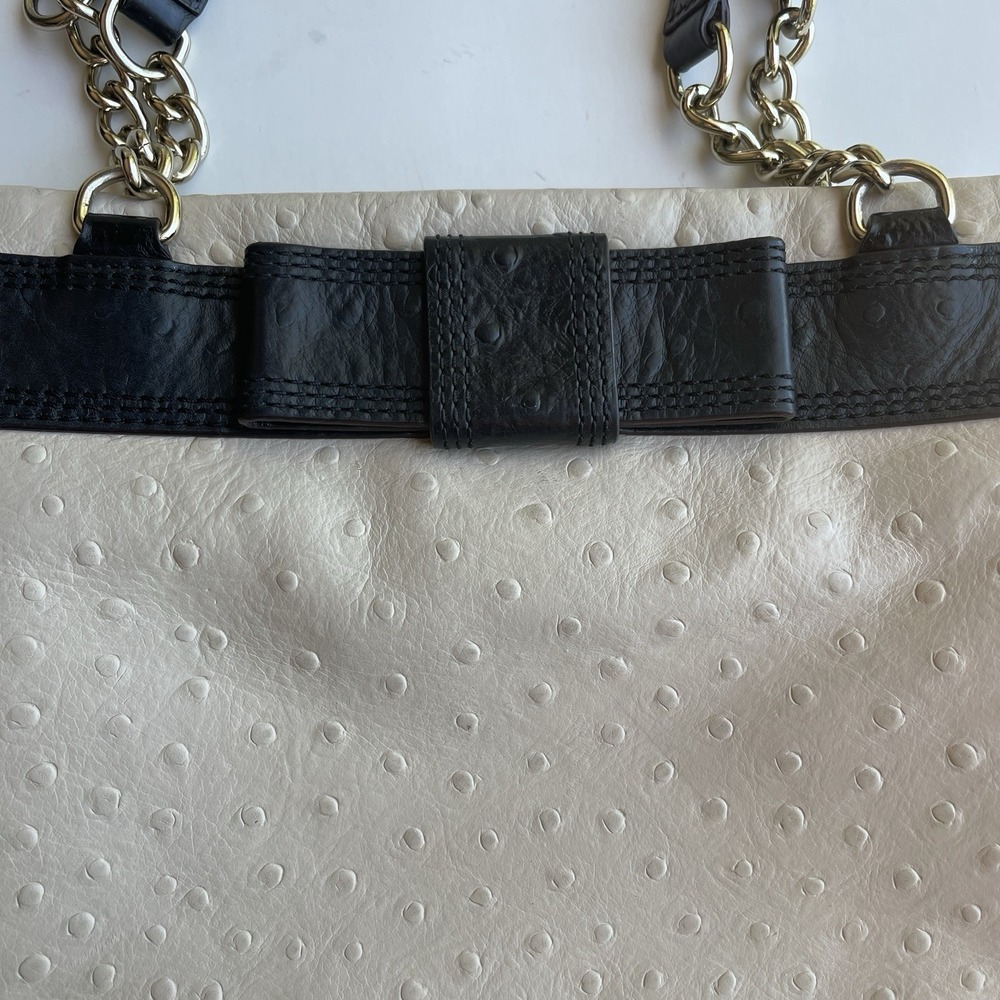 Kate Spade New York Darcy Road Trip Cream‎ Shoulder Satchel Bag Ostrich Embossed - Picture 11 of 16